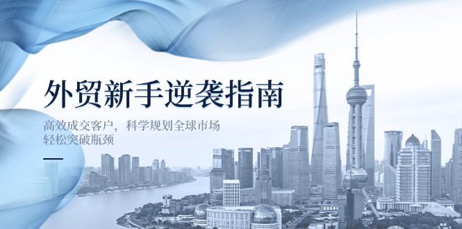 （14201期）外贸新手逆袭指南：高效成交客户，科学规划全球市场，轻松突破瓶颈-百创网