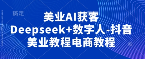 美业AI获客Deepseek+数字人-抖音美业教程电商教程-百创网